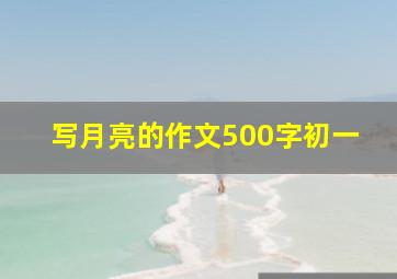 写月亮的作文500字初一