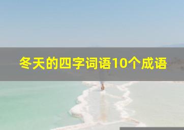 冬天的四字词语10个成语