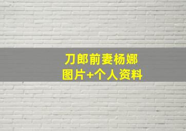 刀郎前妻杨娜图片+个人资料