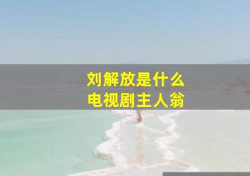 刘解放是什么电视剧主人翁