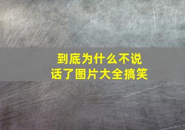 到底为什么不说话了图片大全搞笑