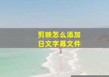 剪映怎么添加日文字幕文件