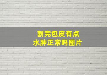 割完包皮有点水肿正常吗图片