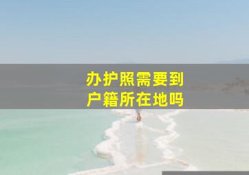 办护照需要到户籍所在地吗