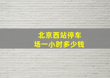 北京西站停车场一小时多少钱