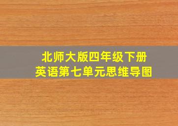 北师大版四年级下册英语第七单元思维导图