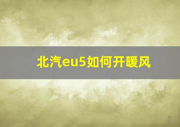 北汽eu5如何开暖风