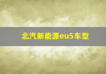 北汽新能源eu5车型