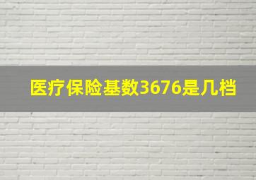 医疗保险基数3676是几档