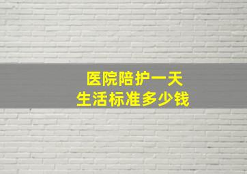 医院陪护一天生活标准多少钱