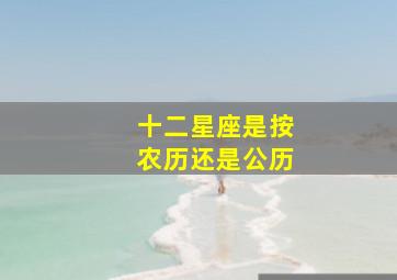 十二星座是按农历还是公历