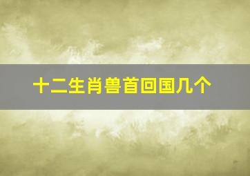 十二生肖兽首回国几个