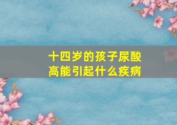 十四岁的孩子尿酸高能引起什么疾病