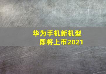 华为手机新机型即将上市2021