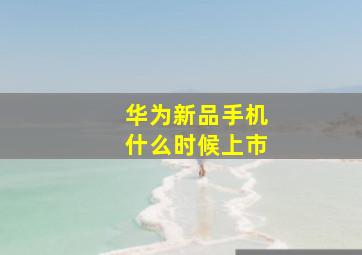 华为新品手机什么时候上市