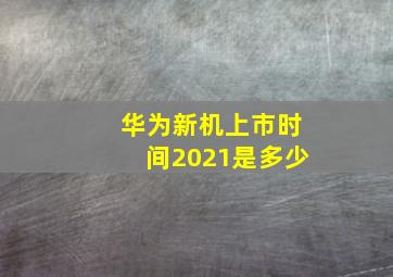 华为新机上市时间2021是多少