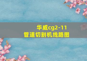 华威cg2-11管道切割机线路图