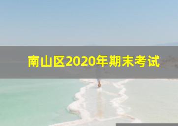 南山区2020年期末考试