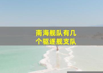 南海舰队有几个驱逐舰支队