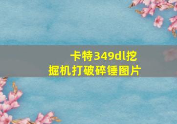 卡特349dl挖掘机打破碎锤图片