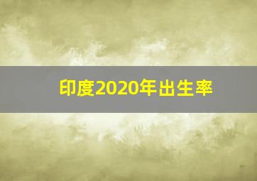 印度2020年出生率