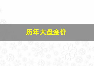 历年大盘金价