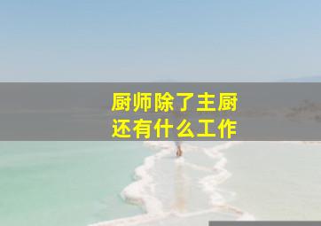 厨师除了主厨还有什么工作