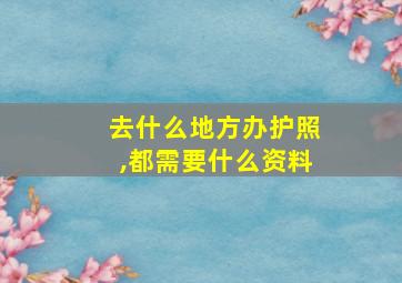 去什么地方办护照,都需要什么资料