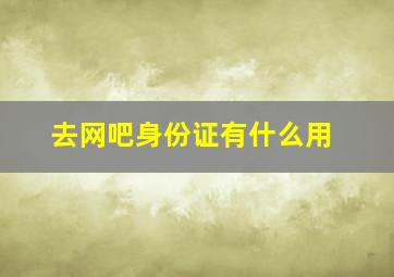 去网吧身份证有什么用