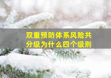 双重预防体系风险共分级为什么四个级别