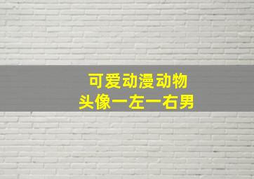 可爱动漫动物头像一左一右男