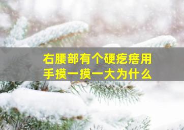 右腰部有个硬疙瘩用手摸一摸一大为什么