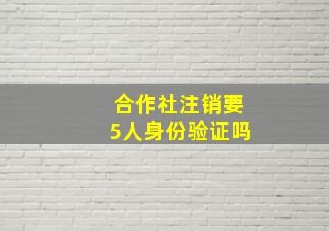 合作社注销要5人身份验证吗