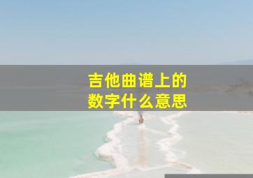 吉他曲谱上的数字什么意思