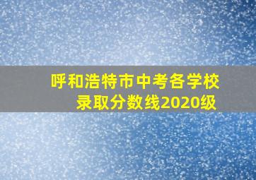 呼和浩特市中考各学校录取分数线2020级