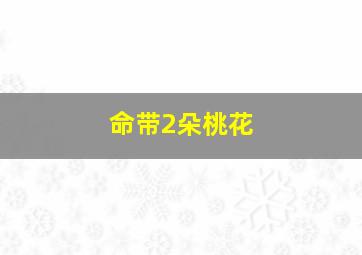 命带2朵桃花