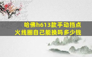 哈佛h613款手动挡点火线圈自己能换吗多少钱