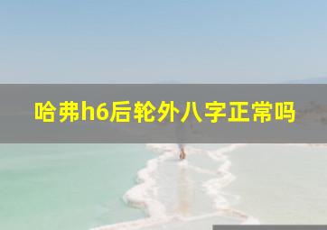 哈弗h6后轮外八字正常吗