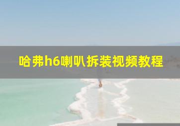 哈弗h6喇叭拆装视频教程