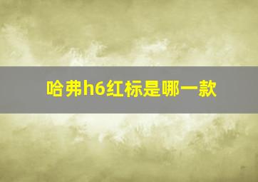 哈弗h6红标是哪一款