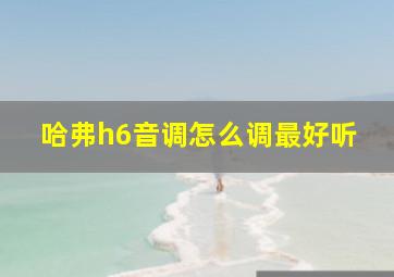 哈弗h6音调怎么调最好听