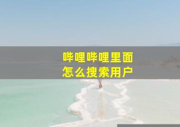 哔哩哔哩里面怎么搜索用户