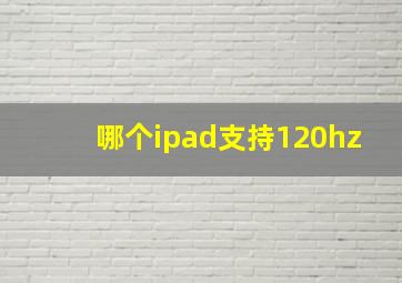 哪个ipad支持120hz