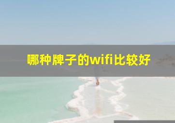 哪种牌子的wifi比较好