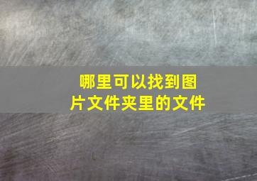 哪里可以找到图片文件夹里的文件