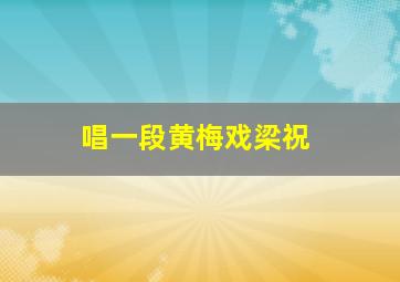 唱一段黄梅戏梁祝