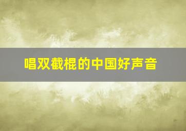 唱双截棍的中国好声音