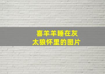 喜羊羊睡在灰太狼怀里的图片