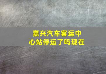 嘉兴汽车客运中心站停运了吗现在