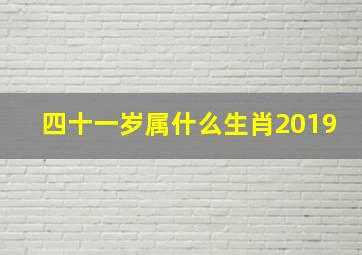 四十一岁属什么生肖2019